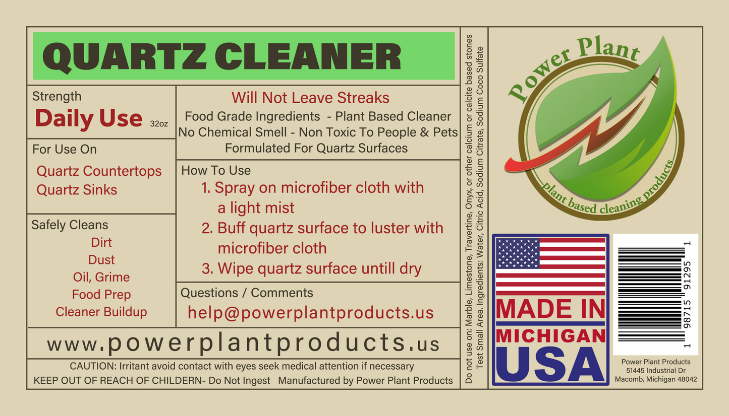 Quartz Cleaner Commercial Spray Bottle (1 Case 12 Bottle)