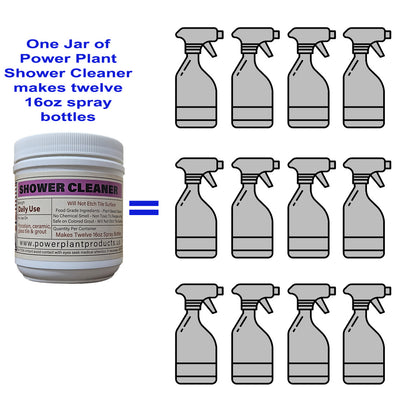 Shower Cleaner (1 Jar) Makes 12 Spray Bottles